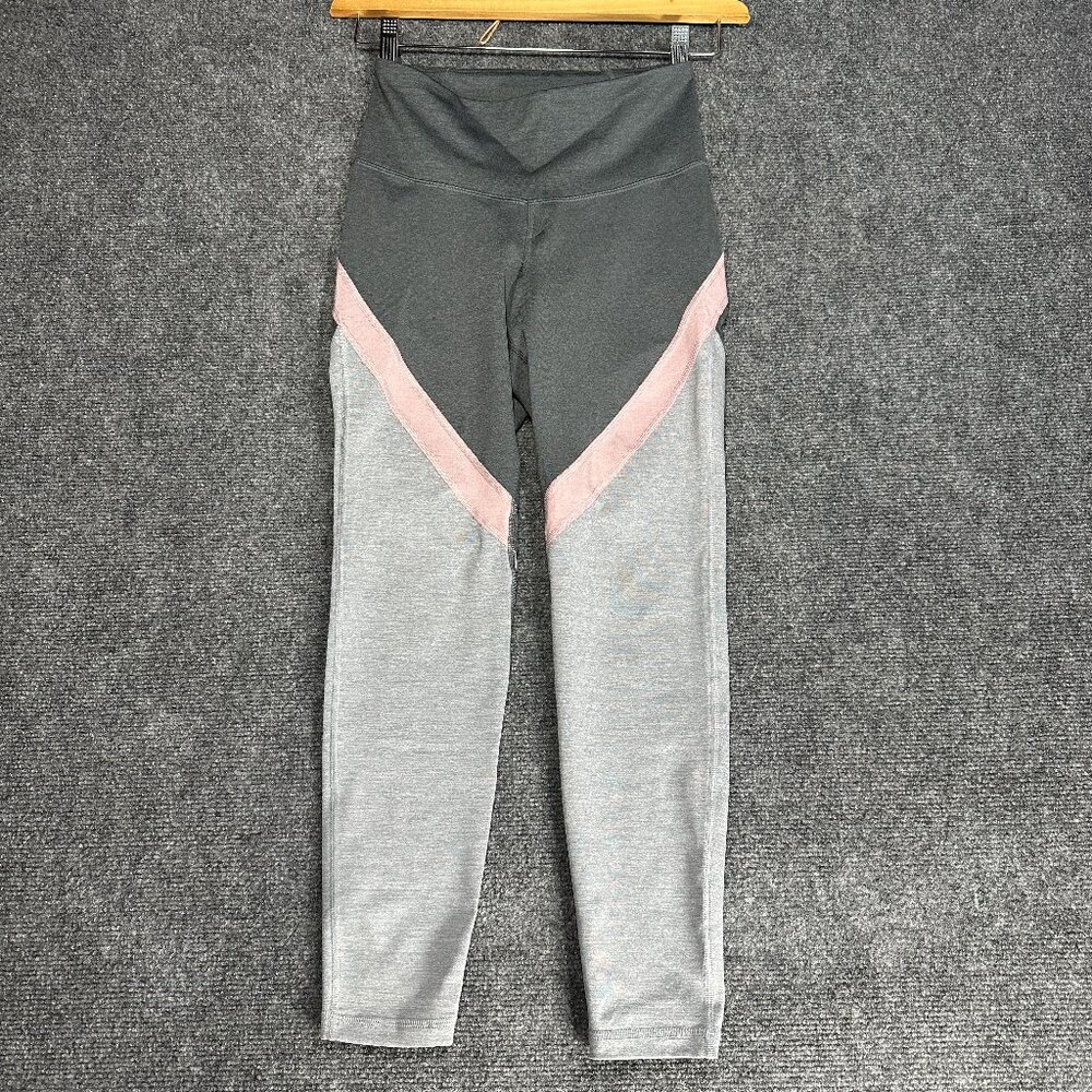 Old Navy Active Compression Pants Womens  Small Go Dry Gray Pink Stretch Pull On